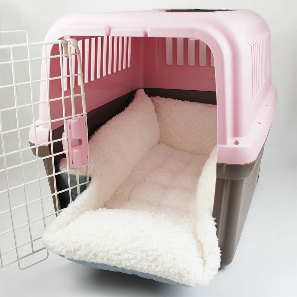 ペットが喜ぶ キャリークッションベッド/クレートクッション 10オンスデニムサックスファー Ｌサイズ