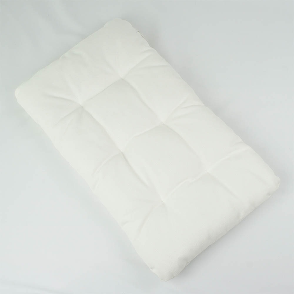 縁無しクッションベッド/クレートクッション カミカミ大好きちゃん用 8号帆布生地 オフホワイト Mサイズ