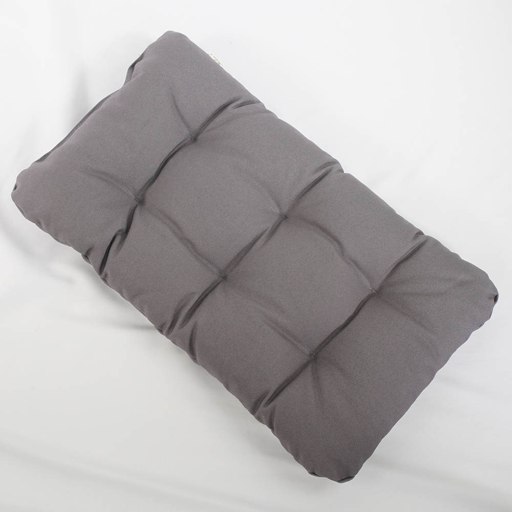 縁無しクッションベッド/クレートクッション 丈夫な9.5号帆布生地 チャコールグレー Mサイズ