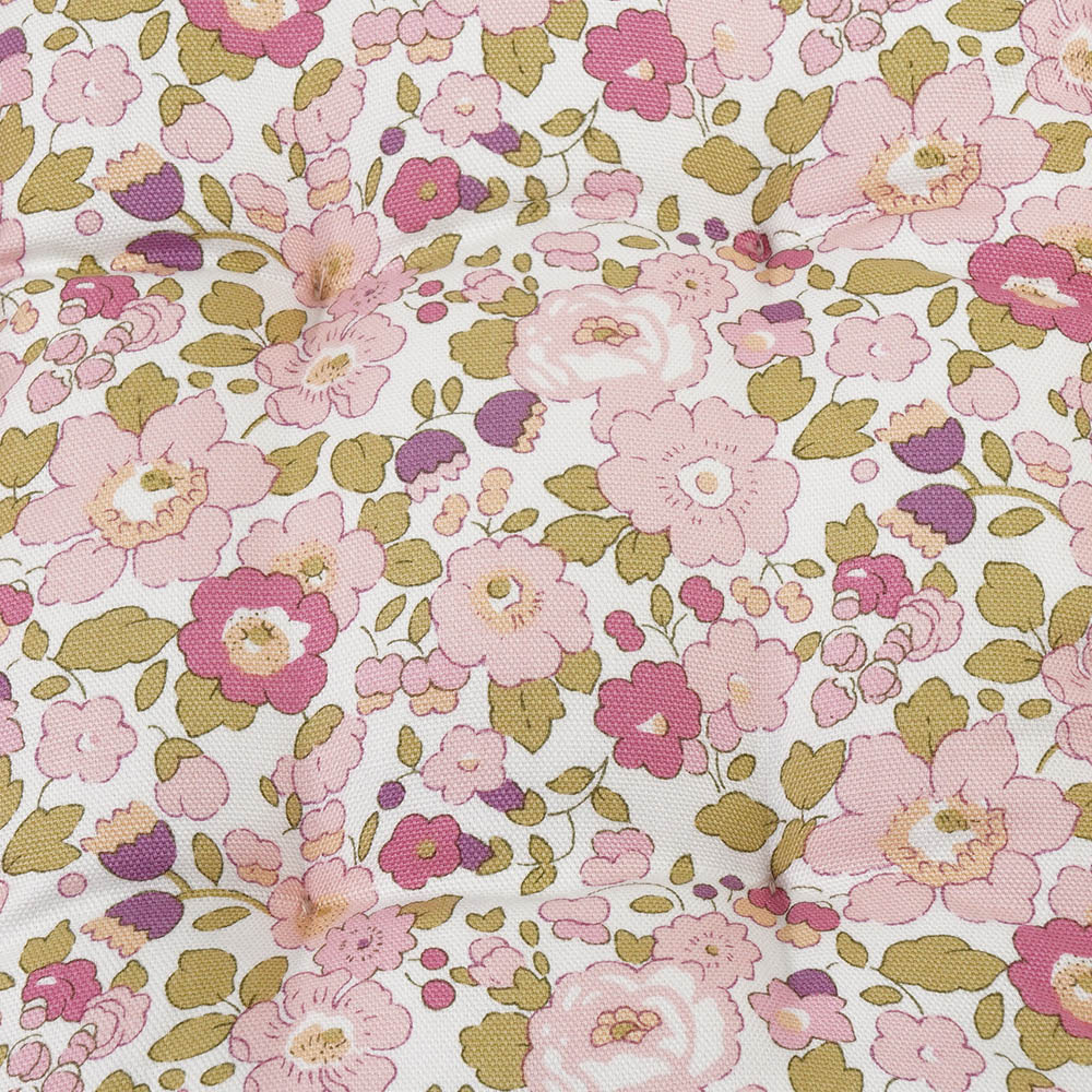 あごのせ縁無しクッション/クレートクッション リバティプリント Betsy ピンクファー Sサイズ