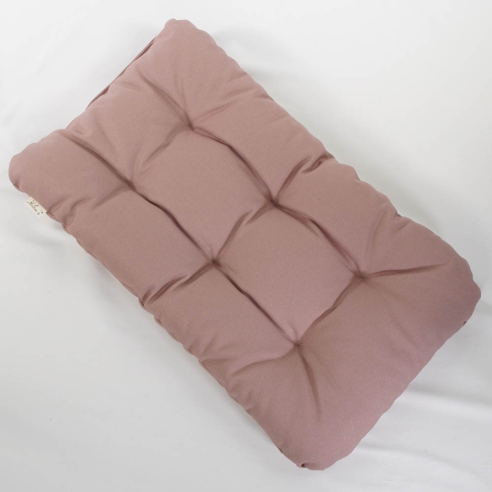 縁無しクッションベッド/クレートクッション 丈夫な9.5号帆布生地 くすんだピンク Mサイズ