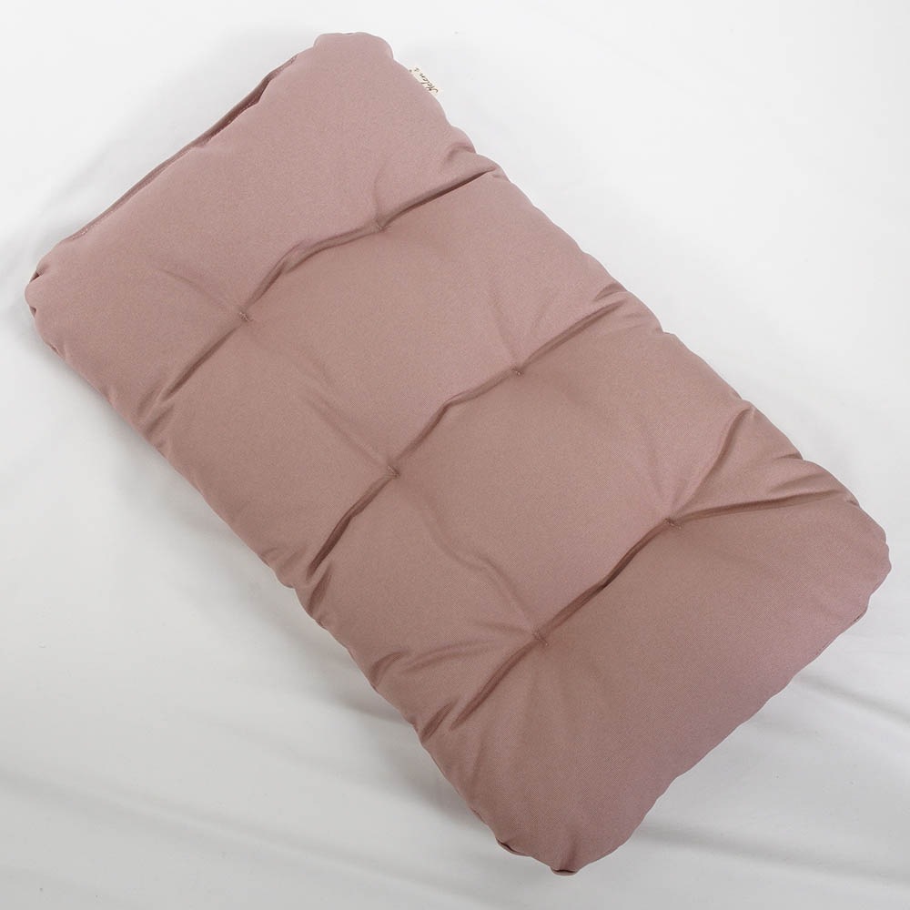 縁無しクッションベッド/クレートクッション 丈夫な9.5号帆布生地 くすんだピンク Mサイズ