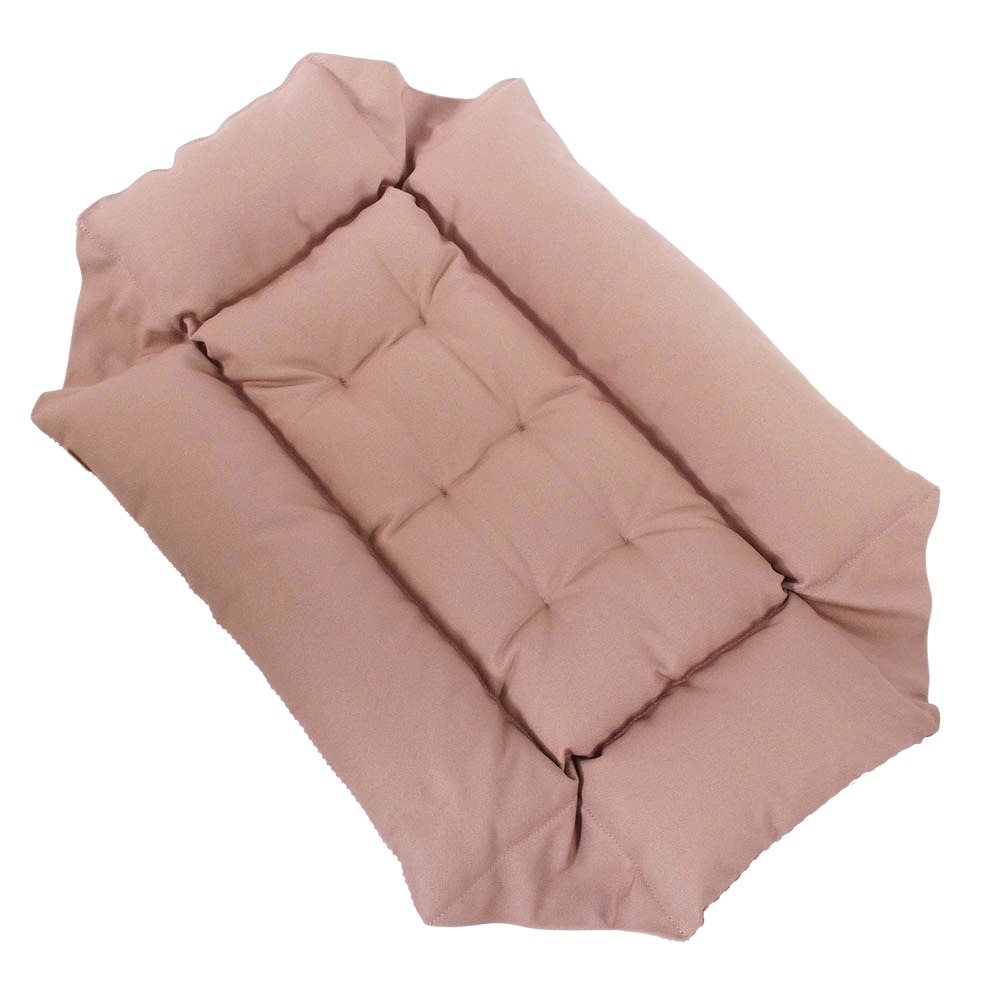 Helen's 丈夫な夏用ペットが喜ぶ キャリークッションベッド iCOLD 接触冷感 9.5号帆布 くすんだピンク Mサイズ