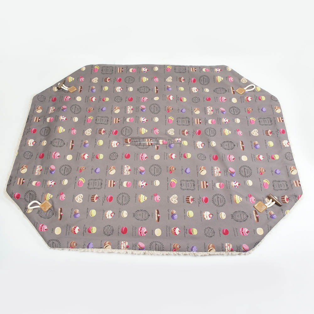 あったか３WAY キャリーカバーブランケット マカロンチョコ ＜マルチ幅＞ Sサイズ（トグルボタン付き）