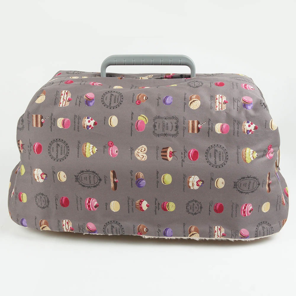 あったか３WAY キャリーカバーブランケット マカロンチョコ ＜マルチ幅＞ Sサイズ（トグルボタン付き）