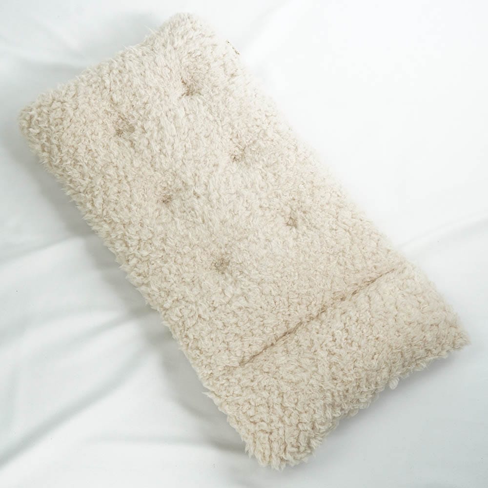 【限定品】あごのせ縁無しクッション リバティプリント スモールスザンナ アイボリーファー Sサイズ