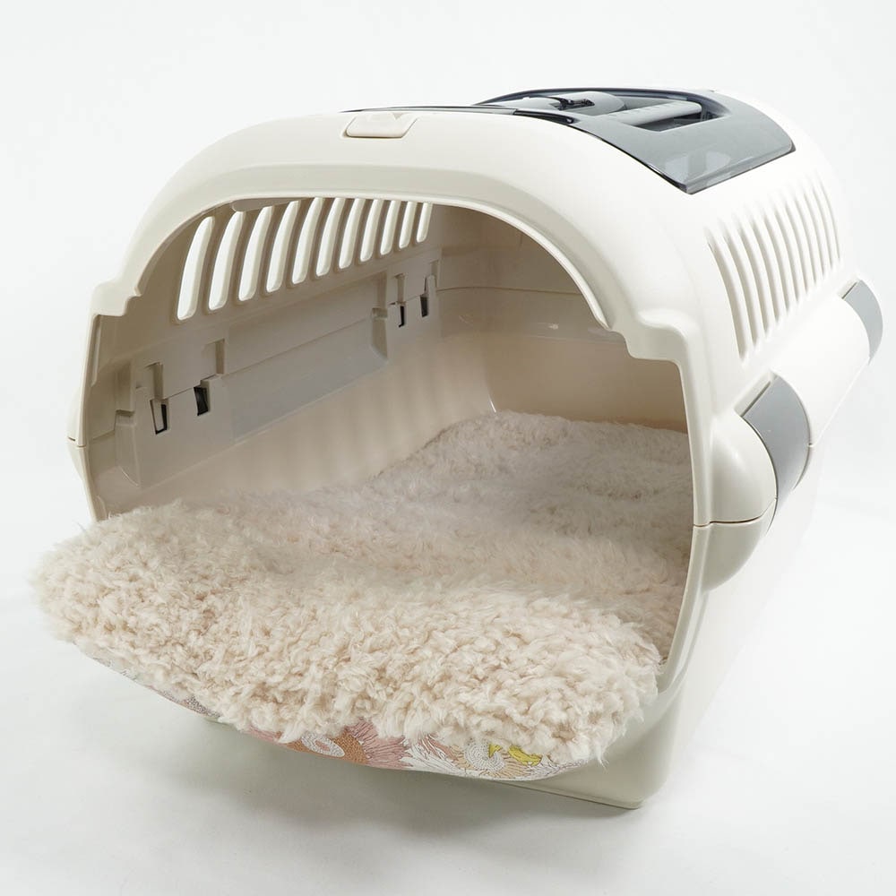 【限定品】あごのせ縁無しクッション リバティプリント スモールスザンナ アイボリーファー Sサイズ