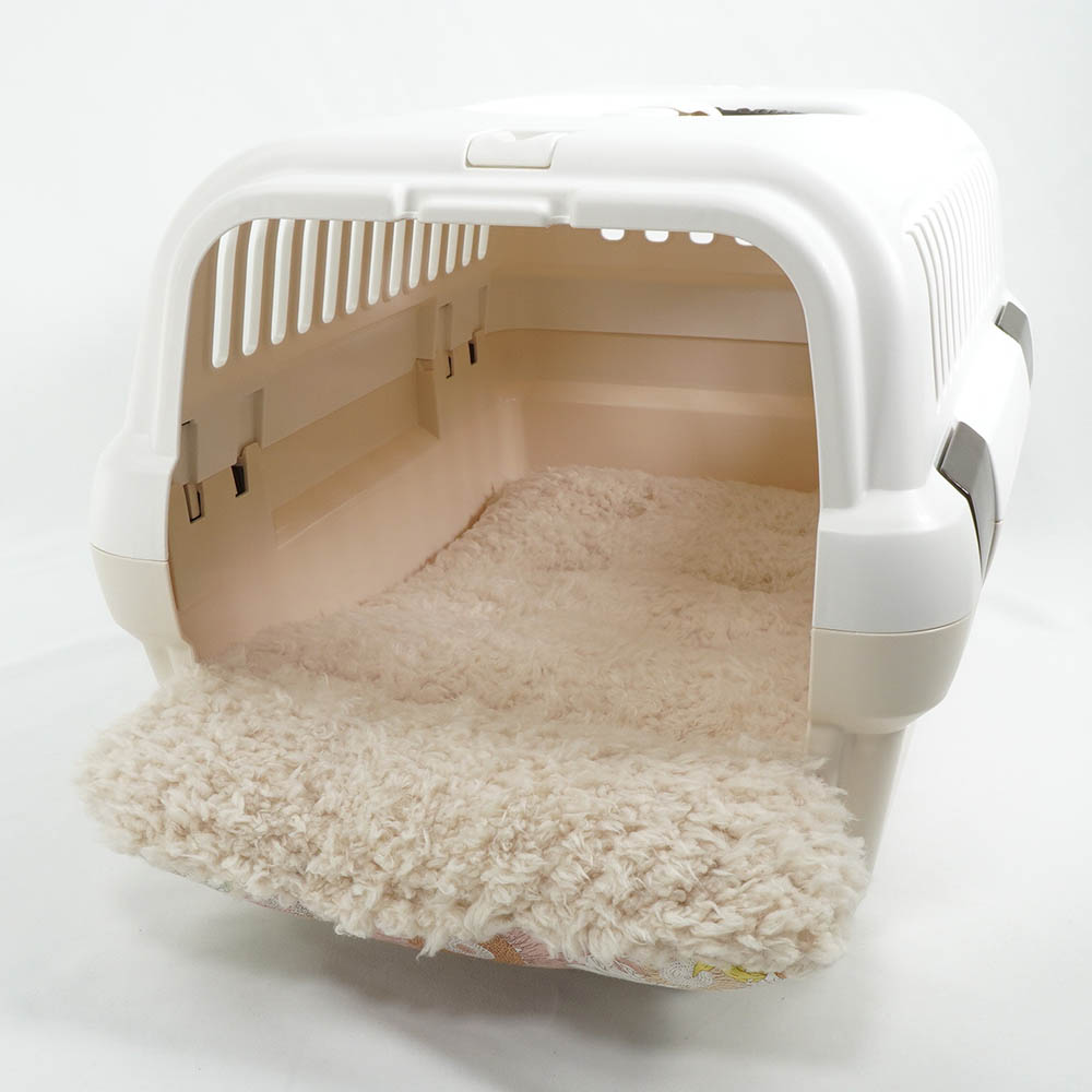 【限定品】あごのせ縁無しクッション リバティプリント スモールスザンナ アイボリーファー Sサイズ