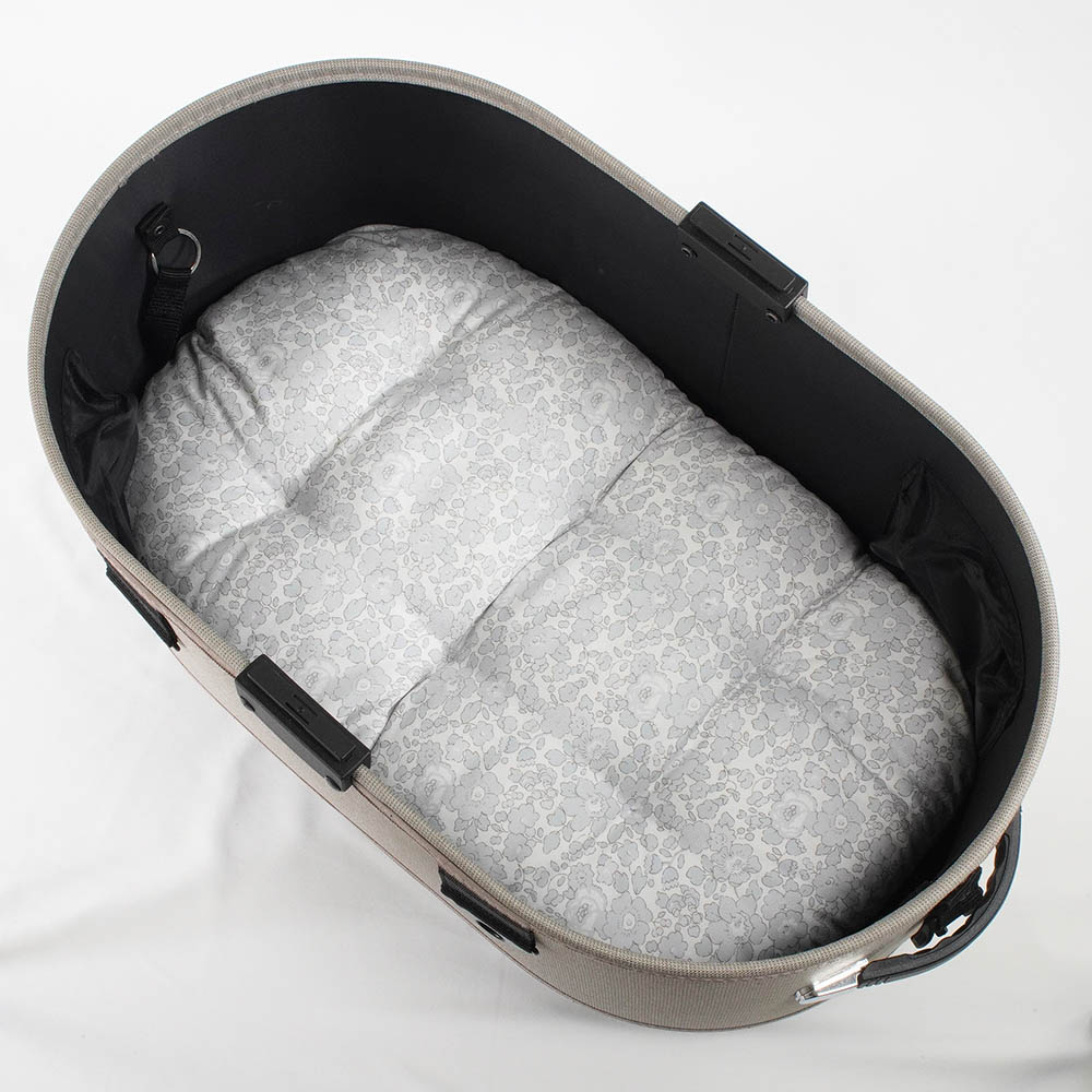 【500円OFF】DOME3レギュラー用クッションセット 夏用ぷくぷく あごのせクッション＋夏用縁無しクッションベッド Mサイズ 東洋紡iCOLD 接触冷感 リバティプリント Betsy グレー