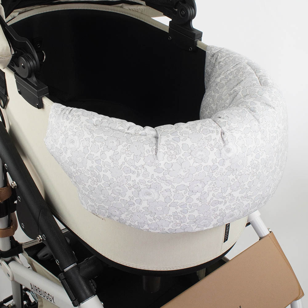 【500円OFF】DOME3レギュラー用クッションセット 夏用ぷくぷく あごのせクッション＋夏用縁無しクッションベッド Mサイズ 東洋紡iCOLD 接触冷感 リバティプリント Betsy グレー
