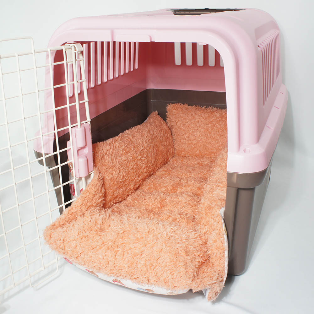 ペットが喜ぶ キャリークッションベッド/クレートクッション マカロン