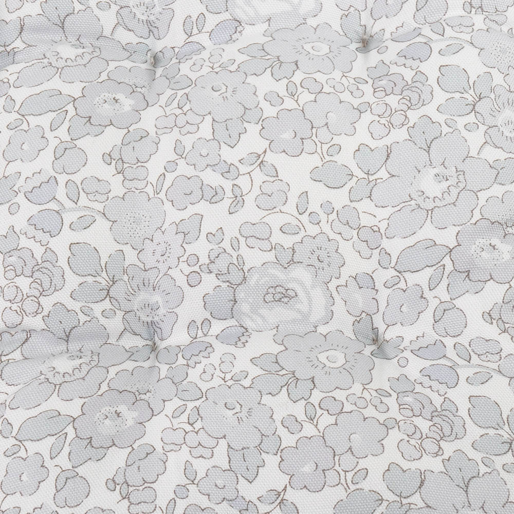 あごのせ縁無しクッション/クレートクッション リバティプリント Betsy グレーファー Sサイズ