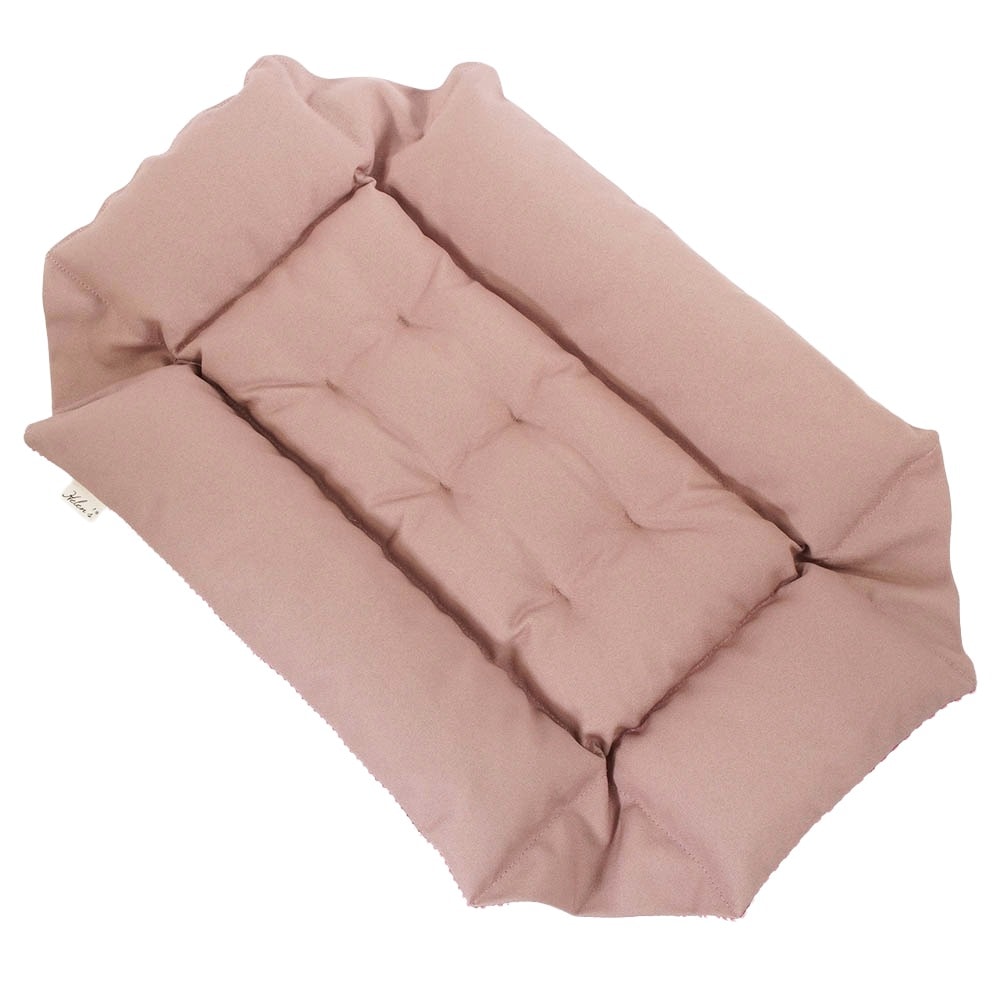 Helen's 丈夫な夏用ペットが喜ぶ キャリークッションベッド iCOLD 接触冷感 9.5号帆布 くすんだピンク Sサイズ