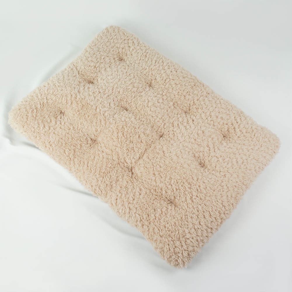 縁無しクッションベッド/クレートクッション マカロンチョコファー Ｌサイズ