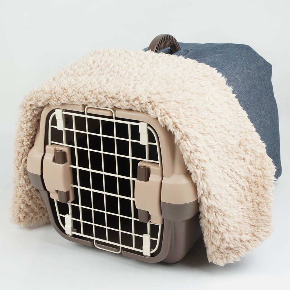 あったか３WAY キャリーカバーブランケット 10オンスデニムネイビー ＜マルチ幅＞ Sサイズ（トグルボタン付き）