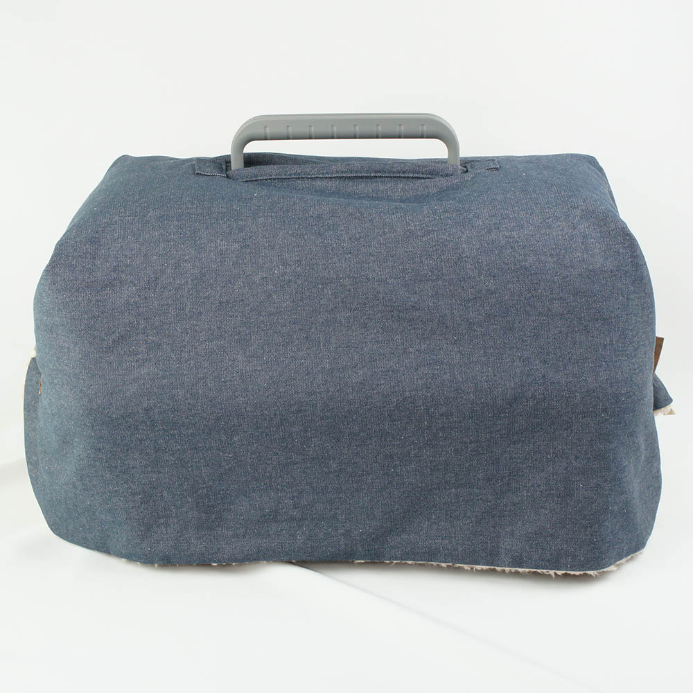 あったか３WAY キャリーカバーブランケット 10オンスデニムネイビー ＜マルチ幅＞ Sサイズ（トグルボタン付き）