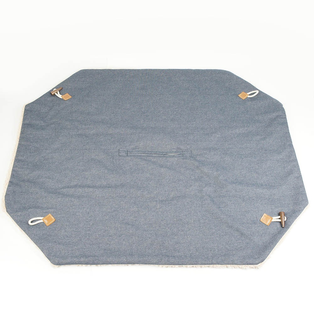 あったか３WAY キャリーカバーブランケット 10オンスデニムネイビー ＜マルチ幅＞ Sサイズ（トグルボタン付き）