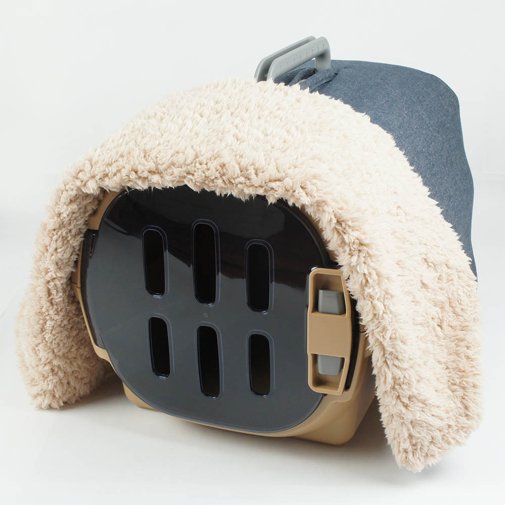 あったか３WAY キャリーカバーブランケット 10オンスデニムネイビー ＜マルチ幅＞ Sサイズ（トグルボタン付き）