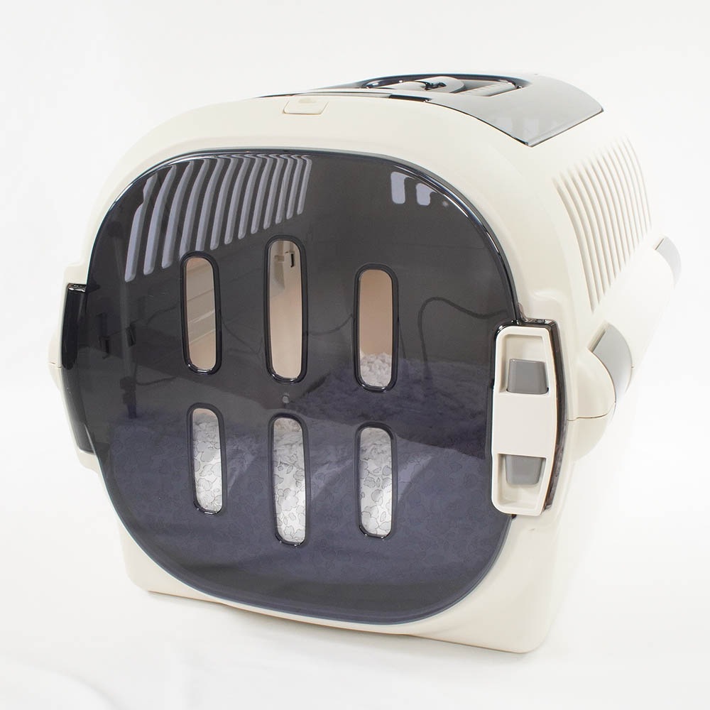 あごのせ縁無しクッション/クレートクッション リバティプリント Betsy グレーファー Mサイズ