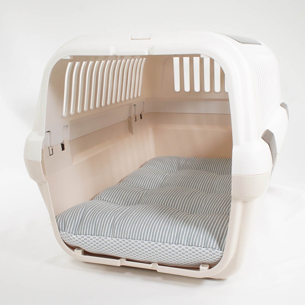 【500円OFF】DOME3レギュラー用クッションセット 夏用ぷくぷく あごのせクッション＋夏用縁無しクッションベッド Mサイズ 東洋紡iCOLD 接触冷感 ヒッコリーデニムサックス