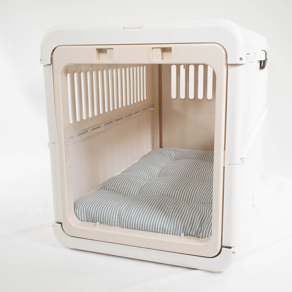 【500円OFF】DOME3レギュラー用クッションセット 夏用ぷくぷく あごのせクッション＋夏用縁無しクッションベッド Mサイズ 東洋紡iCOLD 接触冷感 ヒッコリーデニムサックス