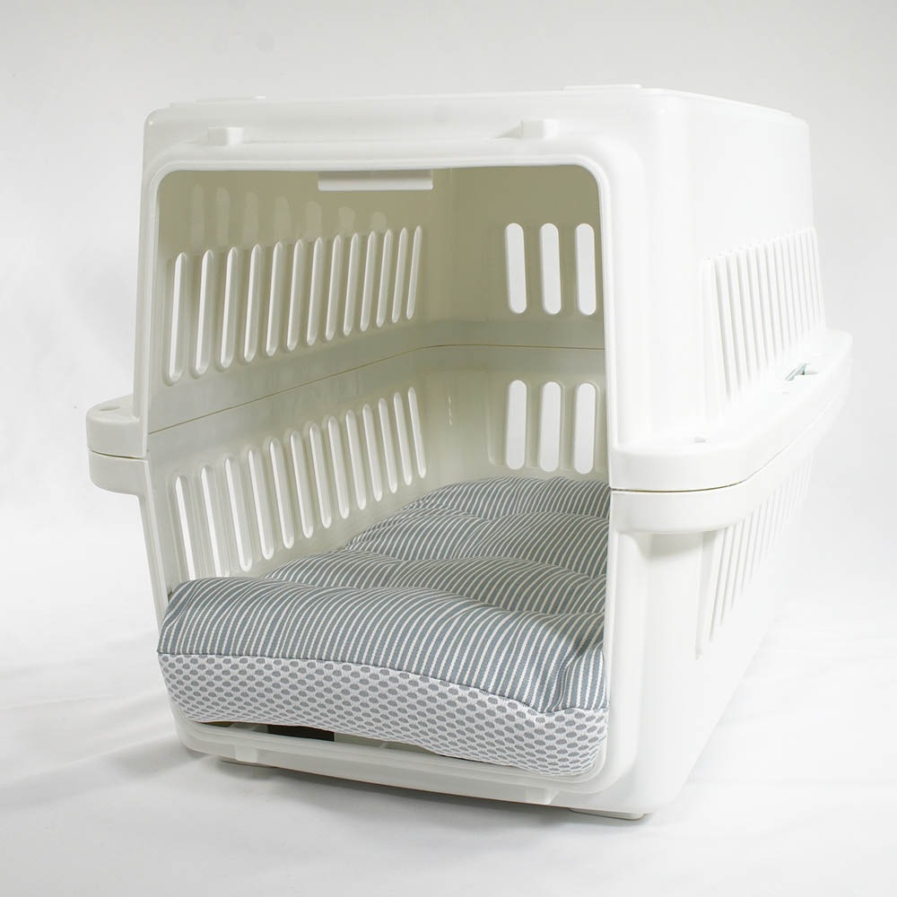 【500円OFF】DOME3レギュラー用クッションセット 夏用ぷくぷく あごのせクッション＋夏用縁無しクッションベッド Mサイズ 東洋紡iCOLD 接触冷感 ヒッコリーデニムサックス