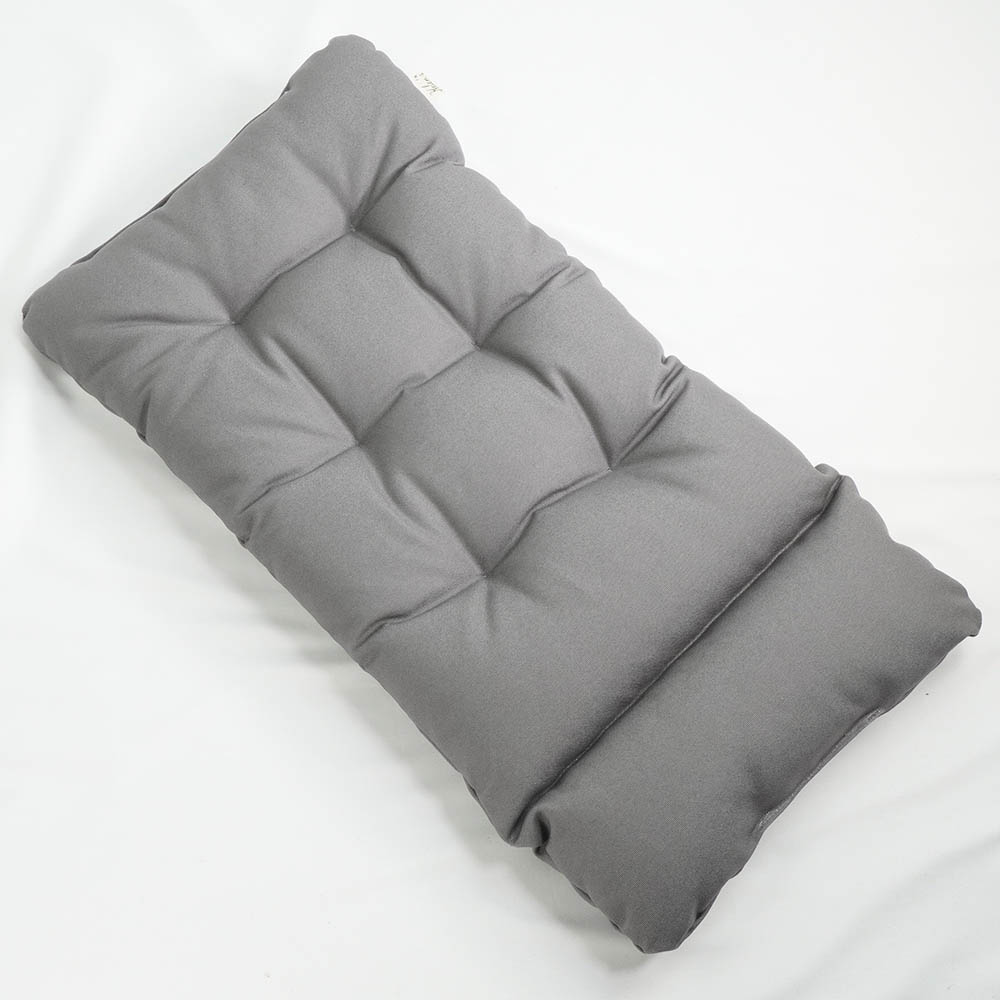 あごのせ縁無しクッション/クレートクッション 丈夫な9.5号帆布 チャコールグレー Mサイズ