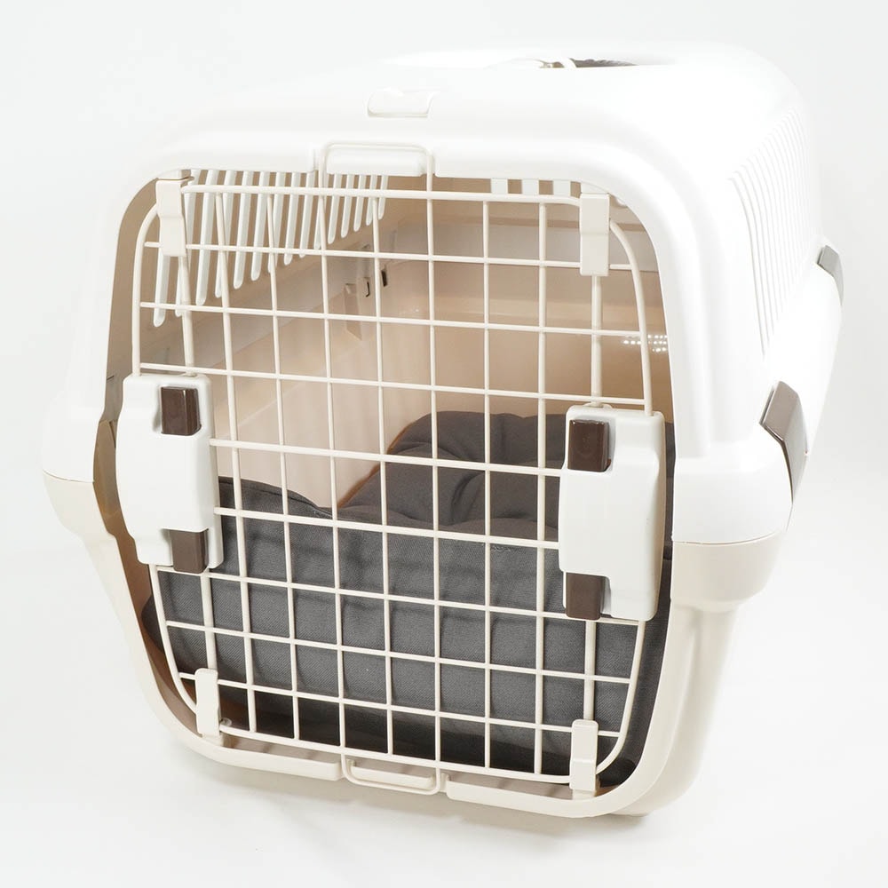 あごのせ縁無しクッション/クレートクッション 丈夫な9.5号帆布 チャコールグレー Mサイズ