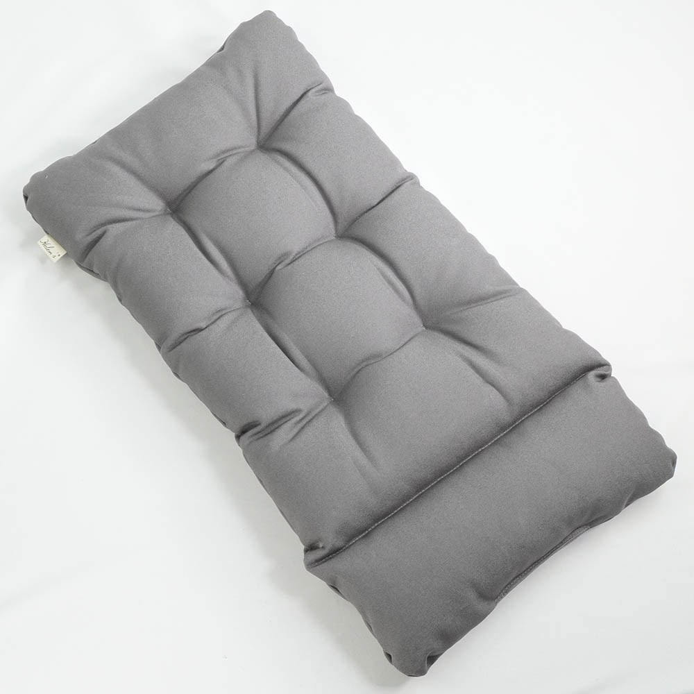 あごのせ縁無しクッション/クレートクッション 丈夫な9.5号帆布 チャコールグレー Mサイズ