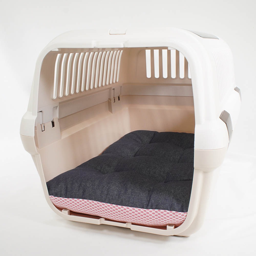 【500円OFF】DOME3レギュラー用クッションセット 夏用ぷくぷく あごのせクッション＋夏用縁無しクッションベッド Mサイズ 東洋紡iCOLD 接触冷感 10オンスデニムネイビー