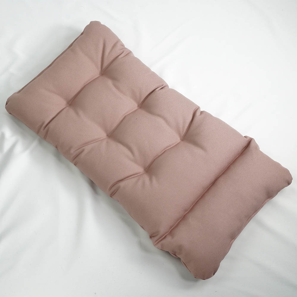 あごのせ縁無しクッション/クレートクッション 丈夫な9.5号帆布 くすんだピンク Mサイズ