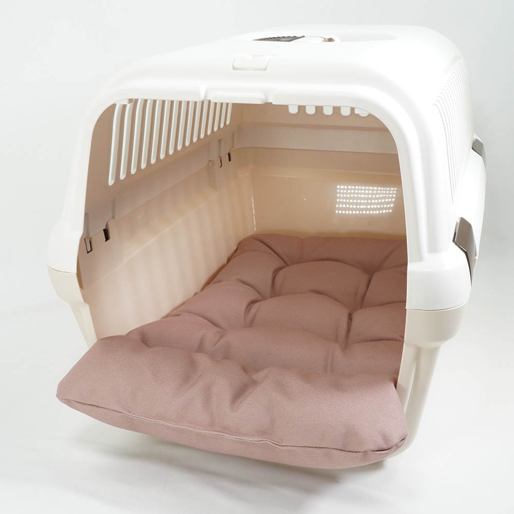 あごのせ縁無しクッション/クレートクッション 丈夫な9.5号帆布 くすんだピンク Mサイズ