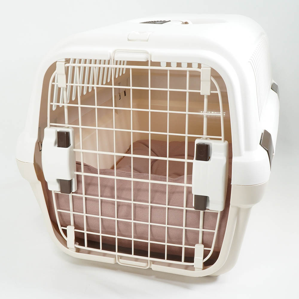 あごのせ縁無しクッション/クレートクッション 丈夫な9.5号帆布 くすんだピンク Mサイズ