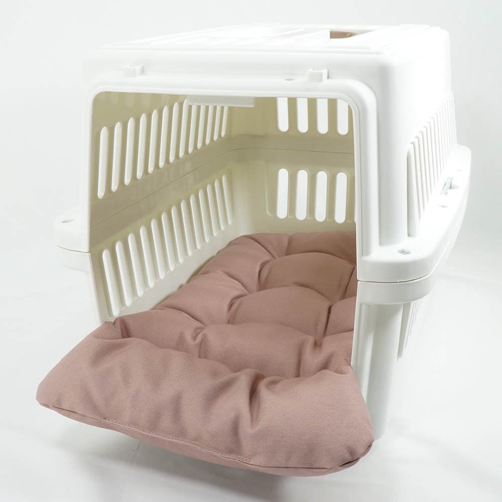 あごのせ縁無しクッション/クレートクッション 丈夫な9.5号帆布 くすんだピンク Mサイズ