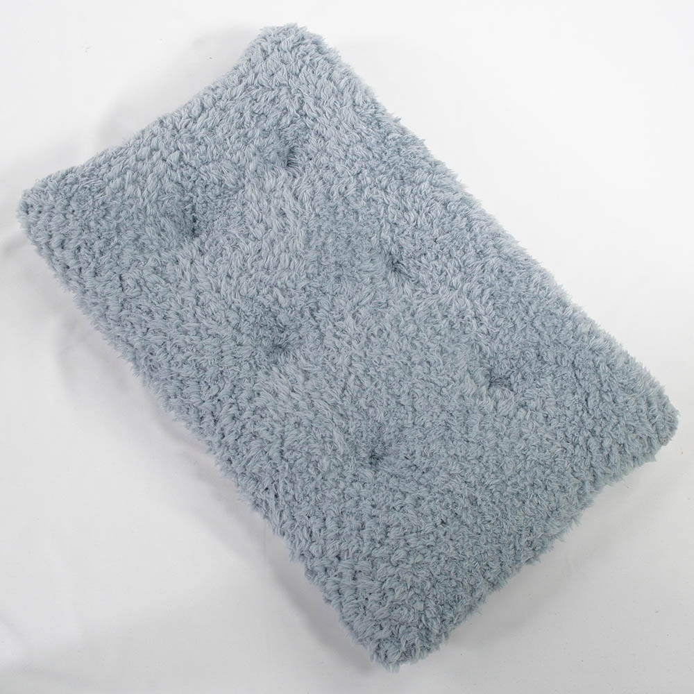 縁無しクッションベッド/クレートクッション マカロンブルーサックスブルーファー Mサイズ