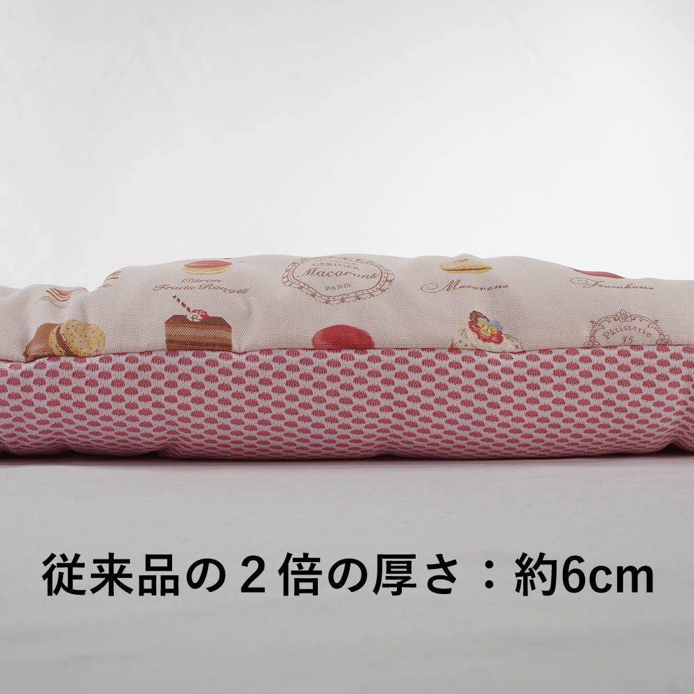 【500円OFF】DOME3レギュラー用クッションセット 夏用ぷくぷく あごのせクッション＋夏用縁無しクッションベッド Mサイズ 東洋紡iCOLD 接触冷感 マカロンピンク