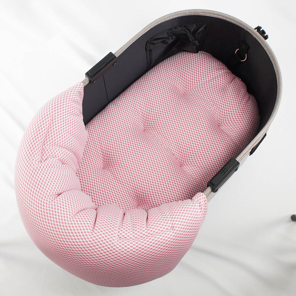 【500円OFF】DOME3レギュラー用クッションセット 夏用ぷくぷく あごのせクッション＋夏用縁無しクッションベッド Mサイズ 東洋紡iCOLD 接触冷感 マカロンピンク