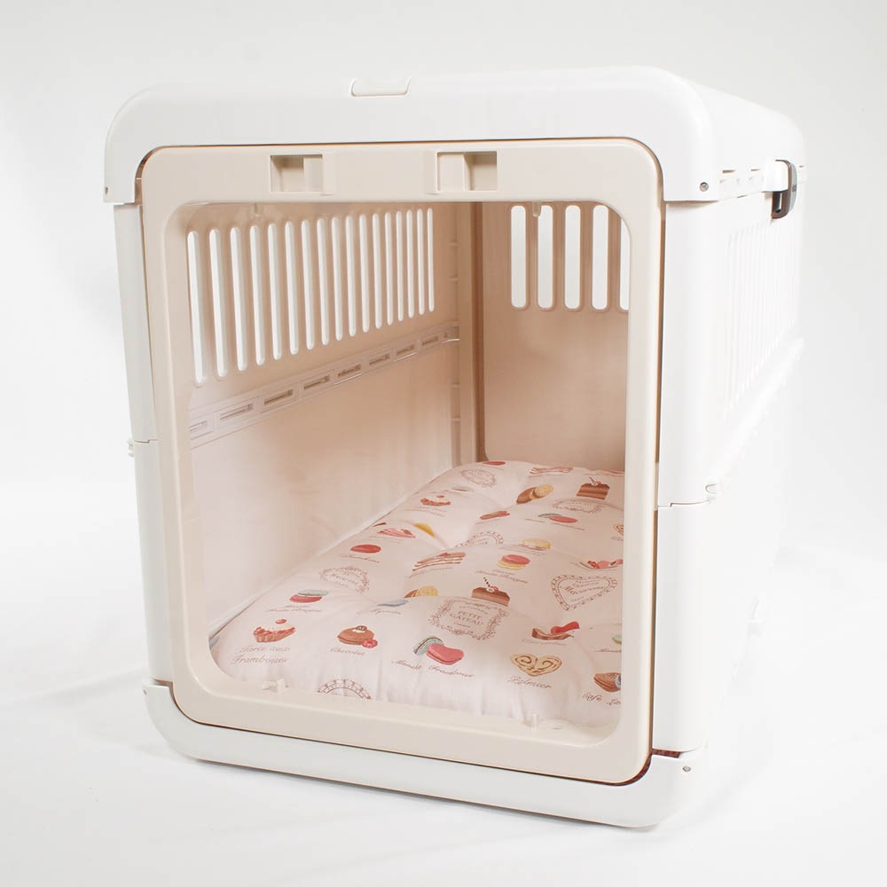 【500円OFF】DOME3レギュラー用クッションセット 夏用ぷくぷく あごのせクッション＋夏用縁無しクッションベッド Mサイズ 東洋紡iCOLD 接触冷感 マカロンピンク