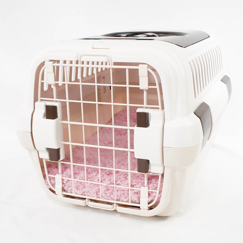 縁無しクッションベッド/クレートクッション リバティプリント Betsy ピンクファー Sサイズ