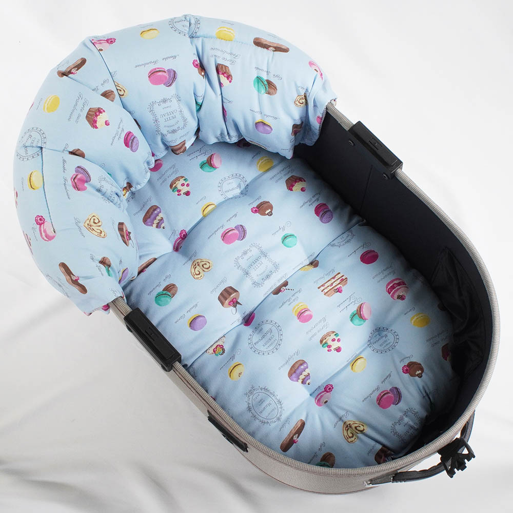 【500円OFF】DOME3レギュラー用クッションセット 夏用ぷくぷく あごのせクッション＋夏用縁無しクッションベッド Mサイズ 東洋紡iCOLD 接触冷感 マカロンブルー