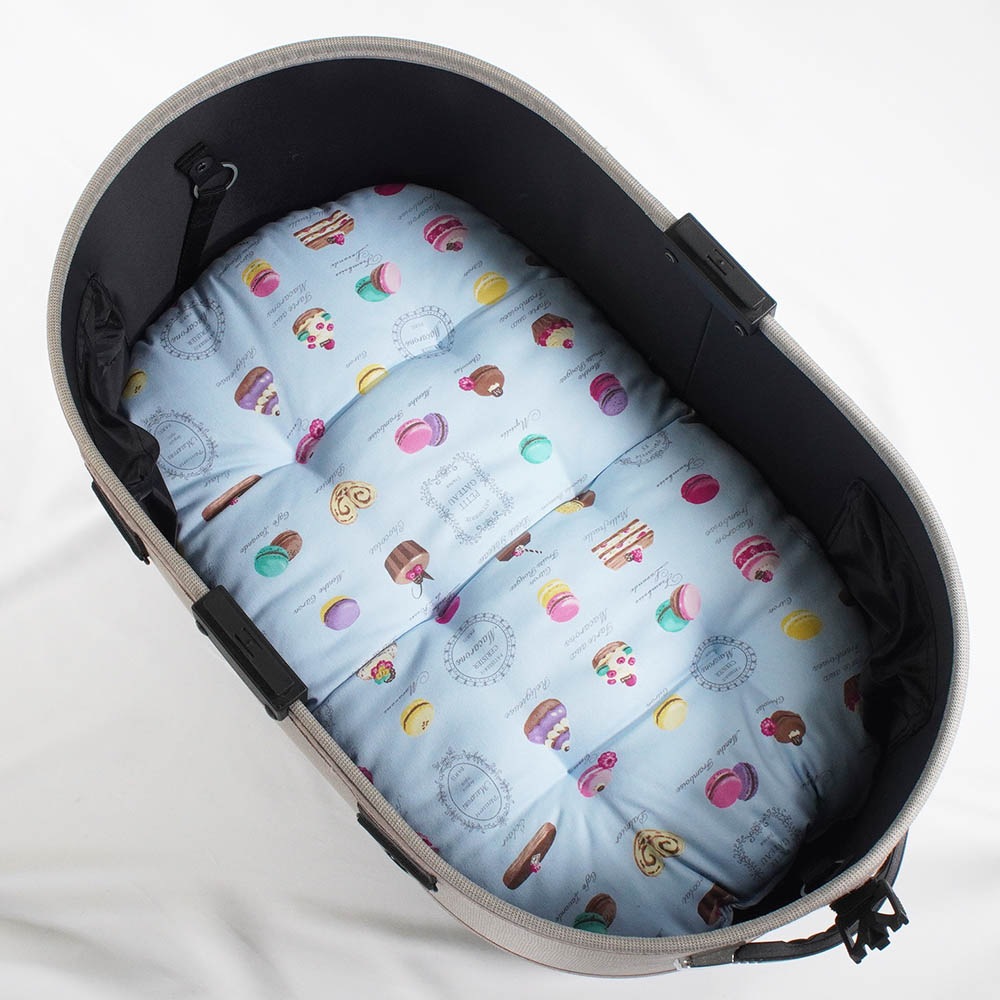 【500円OFF】DOME3レギュラー用クッションセット 夏用ぷくぷく あごのせクッション＋夏用縁無しクッションベッド Mサイズ 東洋紡iCOLD 接触冷感 マカロンブルー