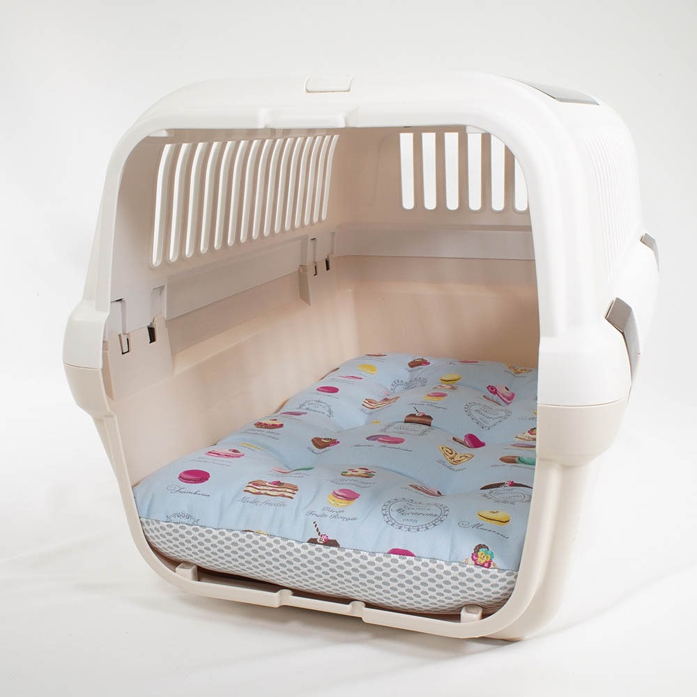 【500円OFF】DOME3レギュラー用クッションセット 夏用ぷくぷく あごのせクッション＋夏用縁無しクッションベッド Mサイズ 東洋紡iCOLD 接触冷感 マカロンブルー