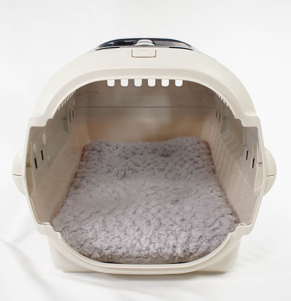 縁無しクッションベッド/クレートクッション リバティプリント Betsy グレーファー Sサイズ