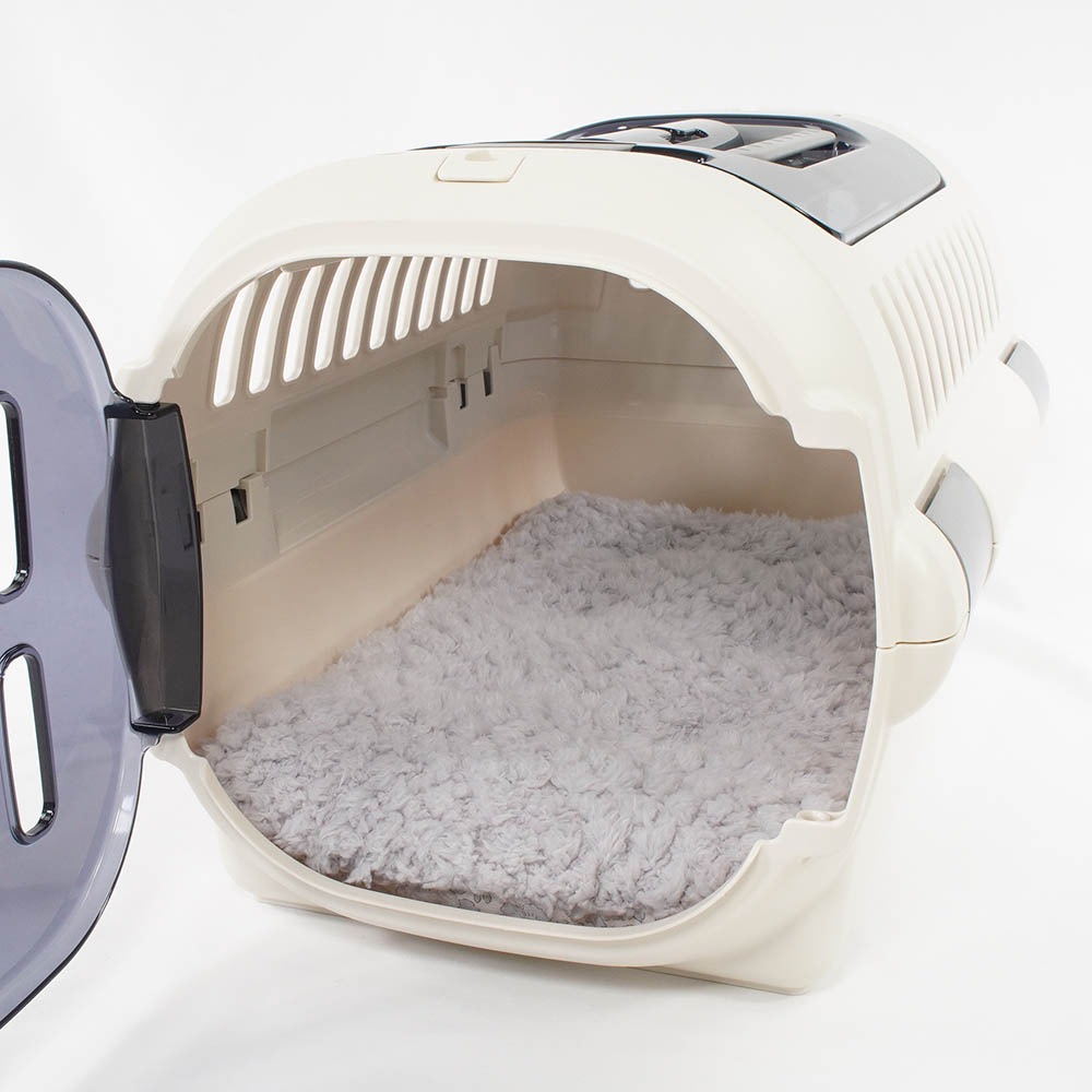 縁無しクッションベッド/クレートクッション リバティプリント Betsy グレーファー Sサイズ