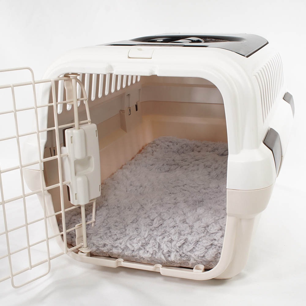 縁無しクッションベッド/クレートクッション リバティプリント Betsy グレーファー Sサイズ