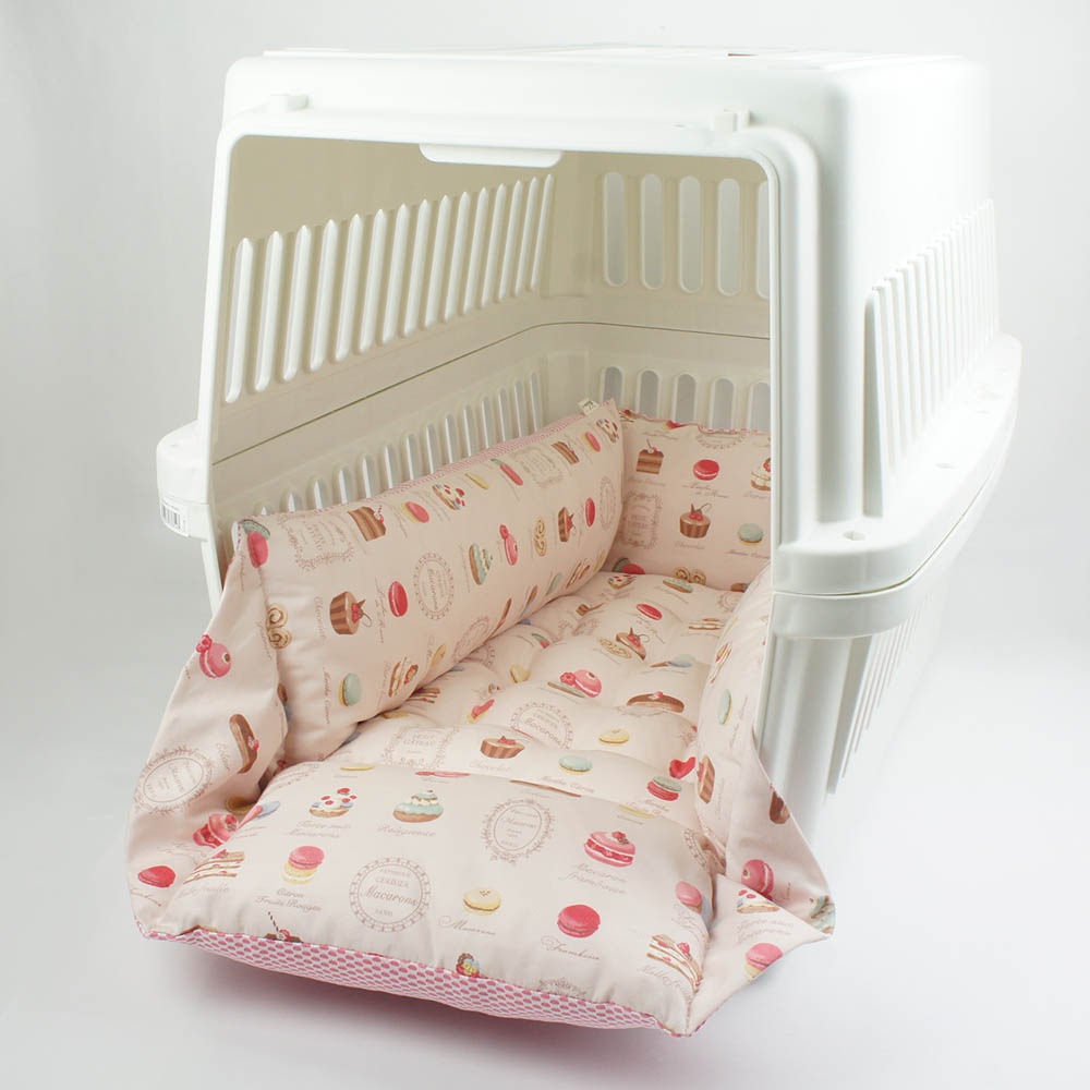 ペットが喜ぶ 夏用キャリークッションベッド iCOLD 接触冷感 マカロンピンク Ｌサイズ