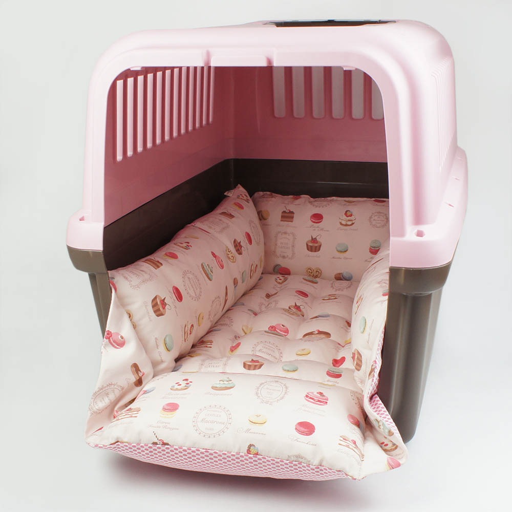 ペットが喜ぶ 夏用キャリークッションベッド iCOLD 接触冷感 マカロンピンク Ｌサイズ