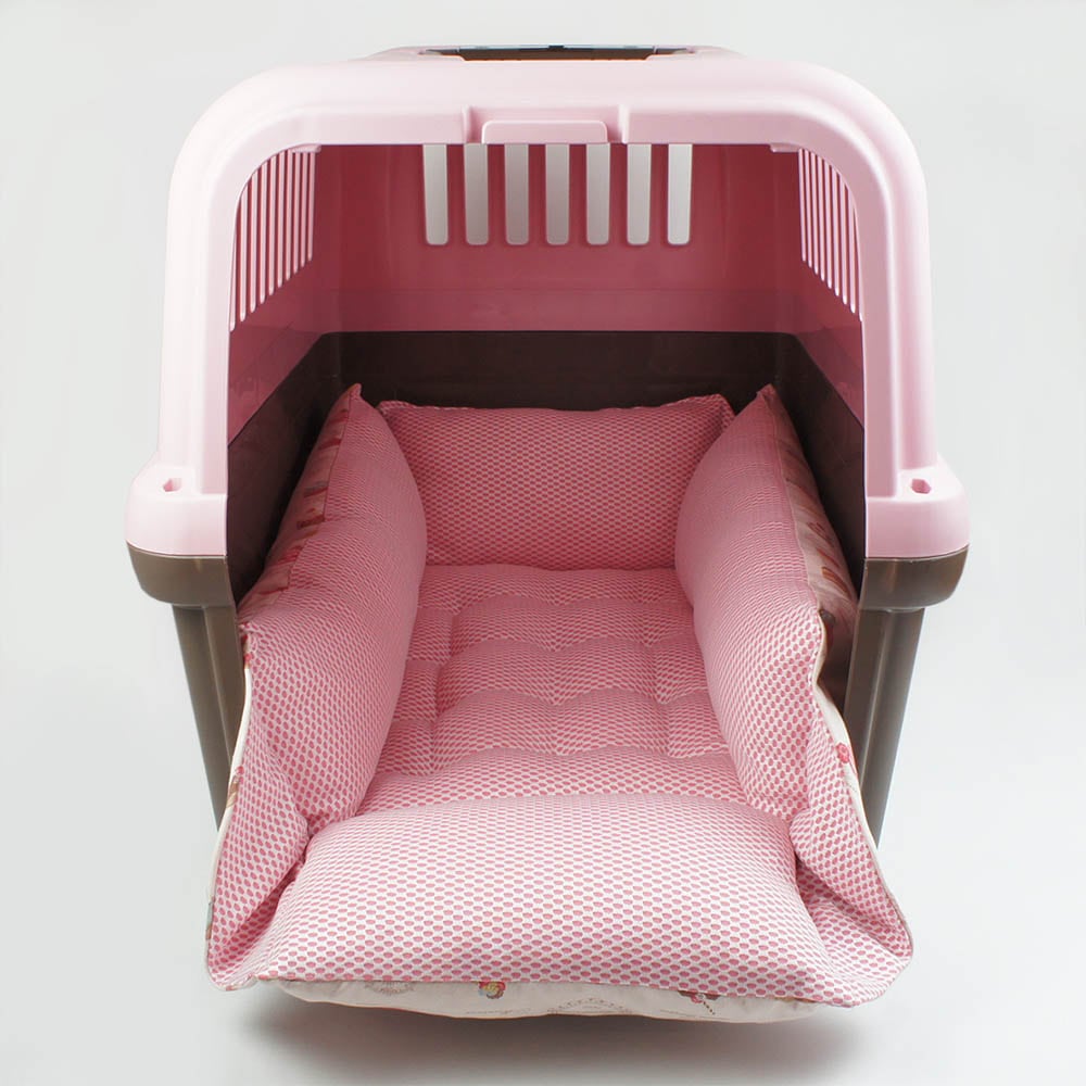 ペットが喜ぶ 夏用キャリークッションベッド iCOLD 接触冷感 マカロンピンク Ｌサイズ