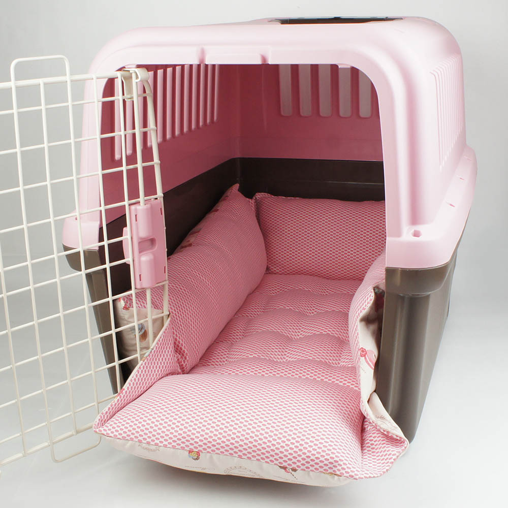 ペットが喜ぶ 夏用キャリークッションベッド iCOLD 接触冷感 マカロンピンク Ｌサイズ