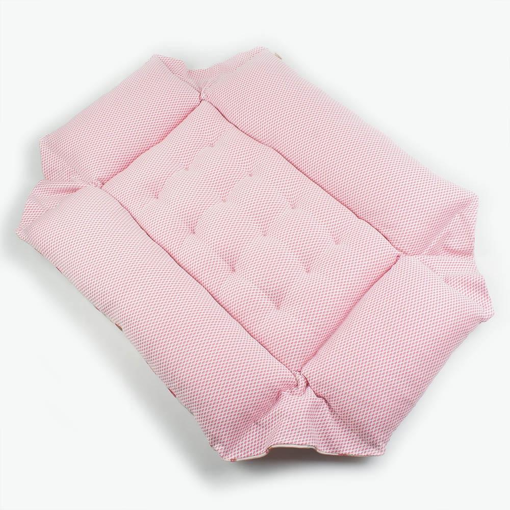 ペットが喜ぶ 夏用キャリークッションベッド iCOLD 接触冷感 マカロンピンク Ｌサイズ